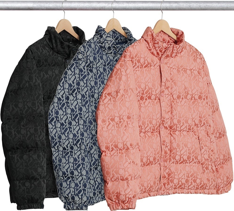 Fuck Jacquard Puffy Jacket